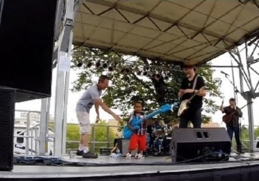 Toddler Steals the Blues Show