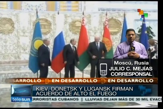 Acuerdan gobierno y soberanistas cese al fuego en el este de Ucrania