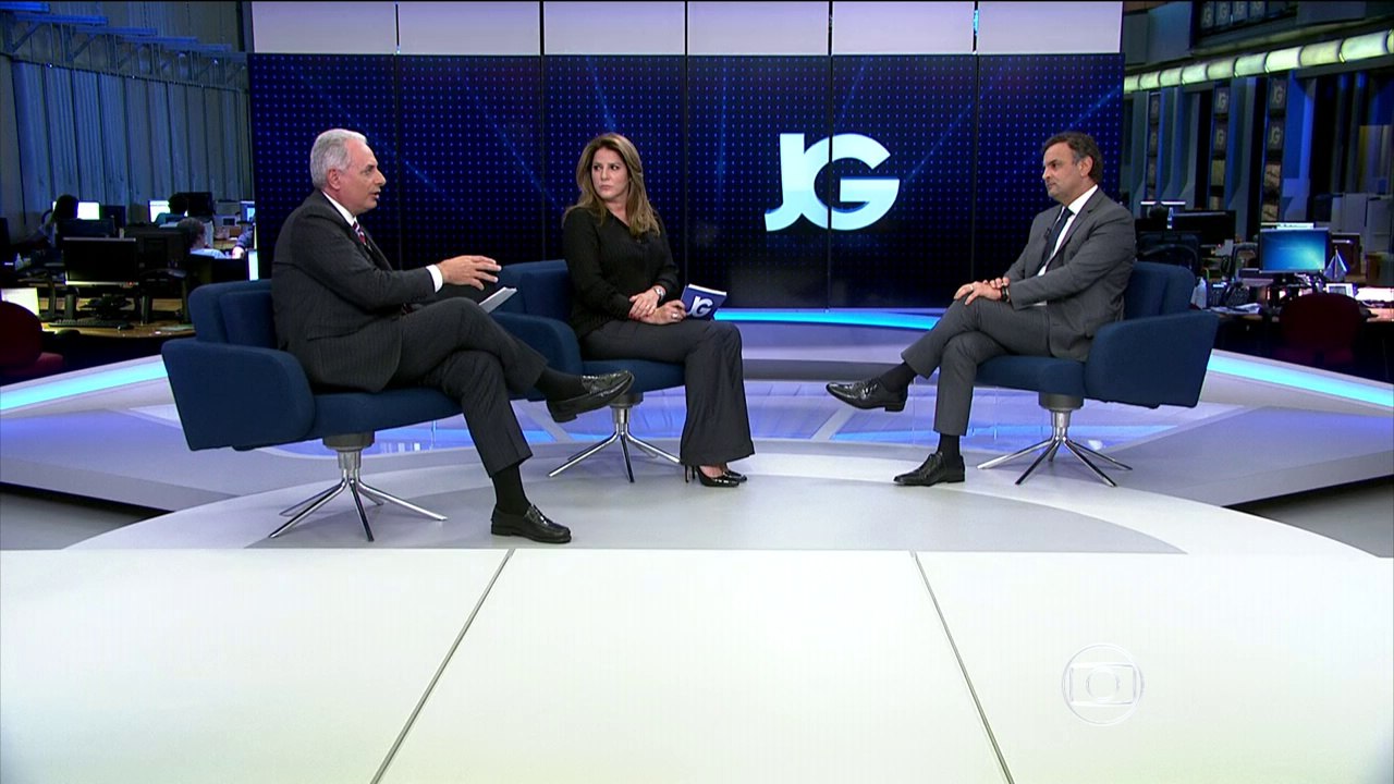 Aécio Neves é entrevistado no Jornal da Globo [HD - PARTE 1]