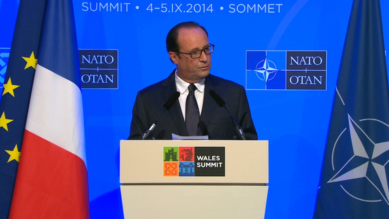 Conférence de presse lors du sommet de l'OTAN à Newport