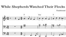 While Shepherds Watched Their Flocks: DIGITAL SHEET MUSIC Piano Organ & Keyboard Book 1