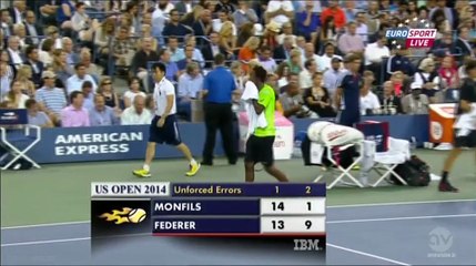 US Open 2014 QF Federer Vs Monfils Full Match Part 2 [HQ]