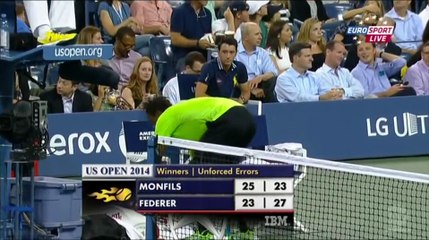 US Open 2014 QF Federer Vs Monfils Full Match Part 3 [HQ]