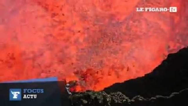 Incroyables images prises à quelques mètres d'un volcan actif