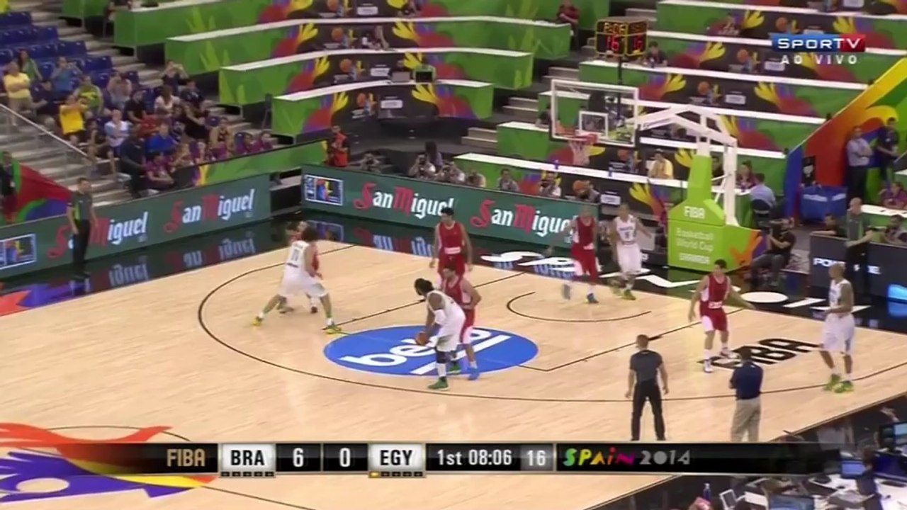 BRA vs EGY | Copa do Mundo de Basquete Masculino 2014 | SPORTV 04.09.2014 - Part 1/2