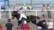 Incredible moment jockey Johnny King was catapulted by horse