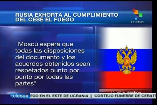 Exhorta Rusia a Kiev y repúblicas populares a mantener cese al fuego