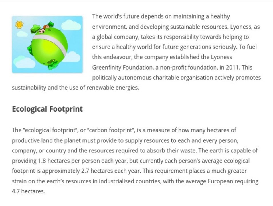 Lyoness | Greenfinity Foundation – Saving the Environment