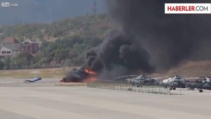 Rusya'da Hava Gösterisinde Helikopter Yere Çakıldı