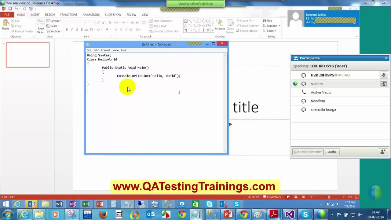.Net Online Training with Job Assistance | Dot Net Tutorial