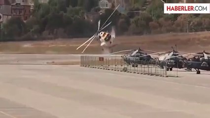 Rusya'da Helikopterin Düşme Anı