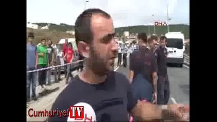 Çöp kamyonu caddeyi savaş alanına çevirdi