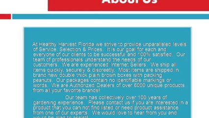 Healthy Harvest offers Hydroponics