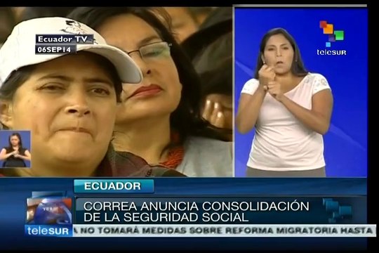 Seguridad social en Ecuador trasciende pautas del capitalismo: Correa