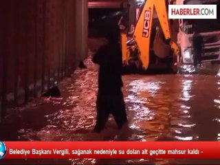 Karabük Belediye Başkanı Alt Geçitte Mahsur Kaldı