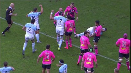 Stade Français-Bayonne: Essai Aretz Iguiniz (BAY) - J4 - Saison 2014/2015