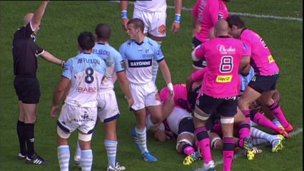 Stade Français-Bayonne: Essai Antoine Burban (PAR) - J4 - Saison 2014/2015