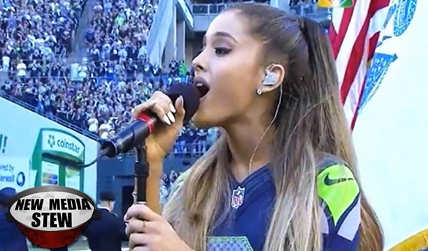 ARIANA GRANDE National Anthem Performance at NFL Kickoff Wows Crowd