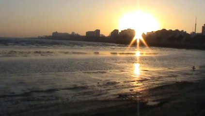 Atardecer playero en Montevideo