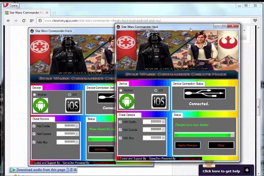 Star Wars Commandant Cristaux illimités, crédits et alliage iPhone-iPAD
