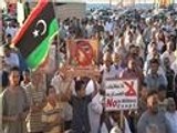مئات من أهالي بنغازي يتجمعون لدعم المؤتمر الوطني العام