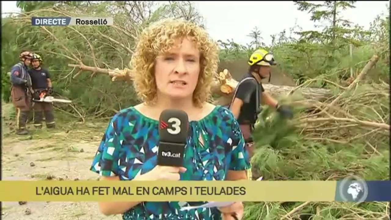 TV3 - Els Matins - Una forta tempesta fa mal en teulades i camps a Lleida