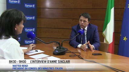 Matteo Renzi : "Changer pour ne pas perdre l'idée même de la Gauche"