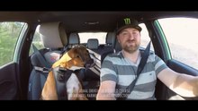 Man's Best Friend- Vaughn Gittin Jr and his dog, Brody, rally in the Ford Fiesta ST
