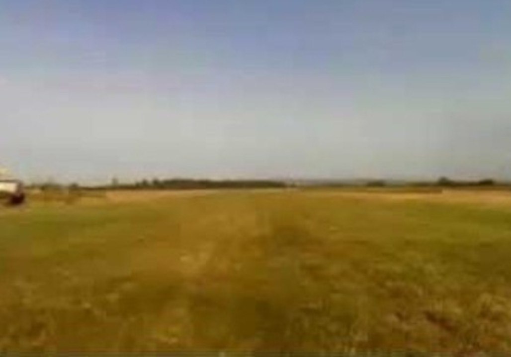 Agricultural Aircraft Makes Close Spraying Fly-By