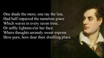 Poem ~ She Walks in Beauty by Lord Byron (George Gordon)