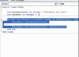 full hd VB dot NET Tutorial 3 Variables abc