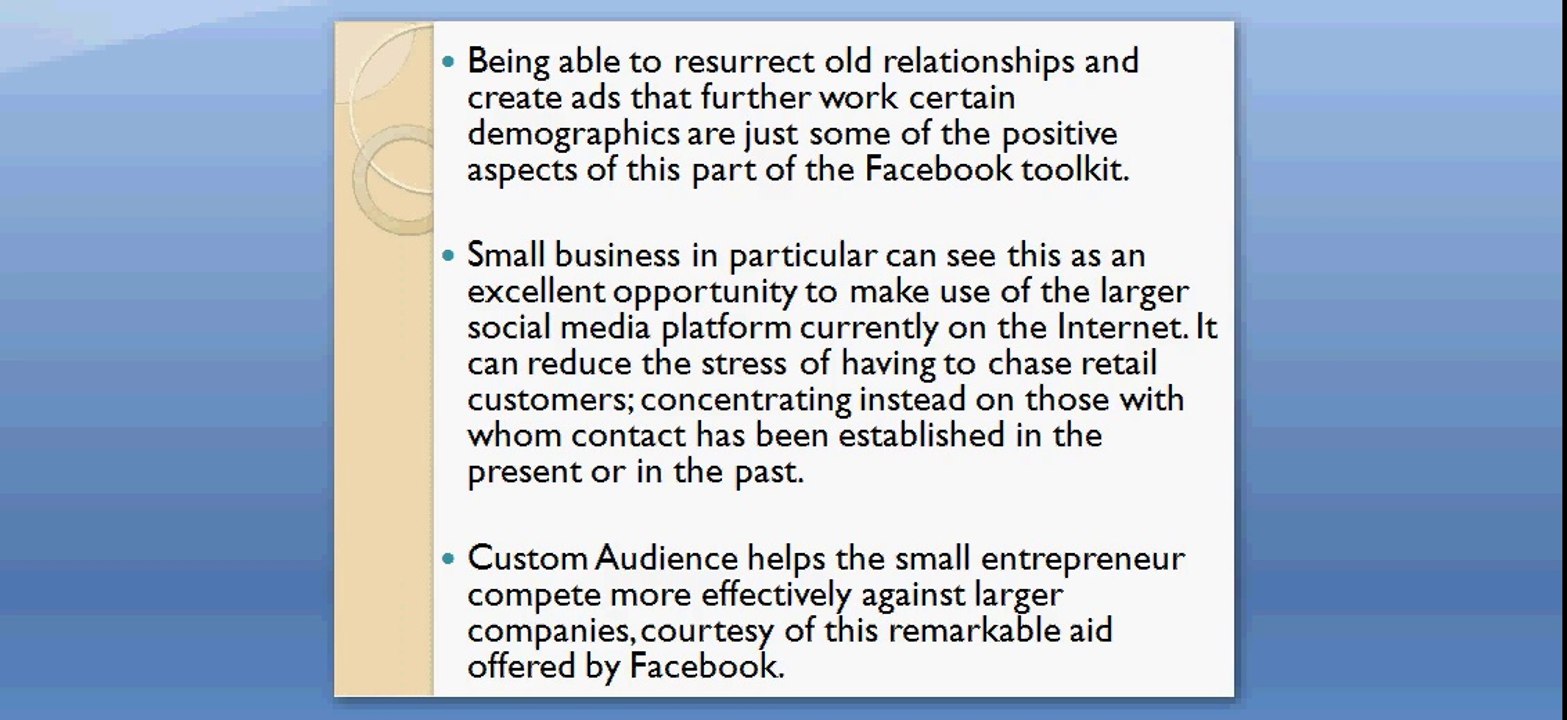 Target the Crowd with Custom Audience of Facebook