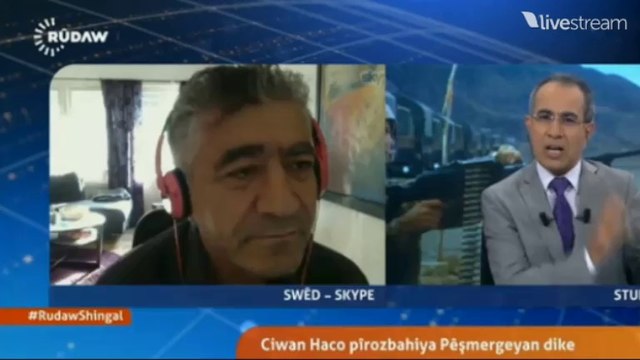 Ciwan Haco bû mêvanê Rûdaw tv-yê û peyama xwe ya ji bo kurdên Êzidî û bi giştî hemû kurdan re got. 11ê 08a 2014an.