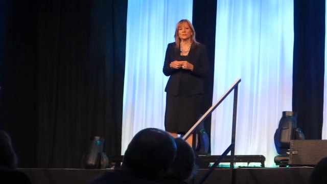 Mary Barra GM CEO Intelligent Transport Conf GM's 2-Year Plan Bob Giles NewCarNews.TV