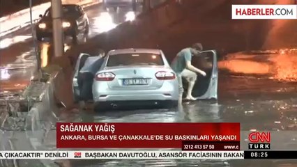Sağanak Yağış Ankaralılara Zor Anlar Yaşattı