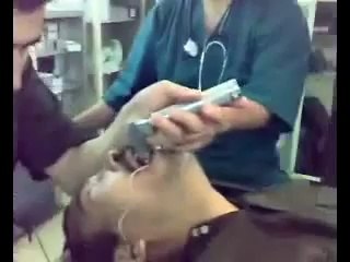 This guy has something stuck in his throat... Guess what!