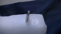 What happens if you insert a Coin into a Dry Ice Block