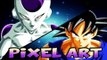 Minecraft Pixel Art Goku vs Freezer + Genkidama by N3V3R