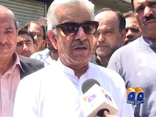 Khawaja Asif condemns Geo Closure-08 Sept 2014