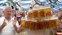 En Allemagne, nouveau record du nombre de chopes de bière transportées en même temps