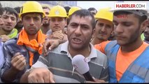 Halkalı'da Eylem Yapan İşçiler Yol Kapattı