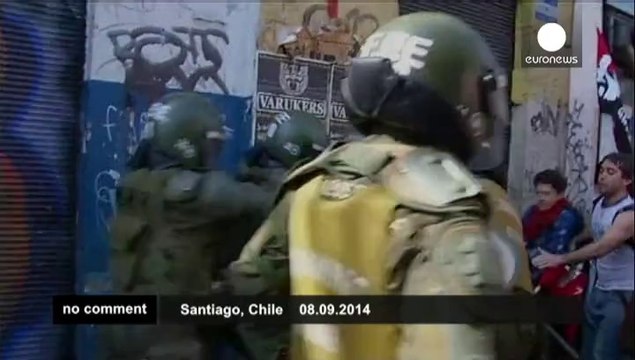 Clashes in Chile on anniversary of coup
