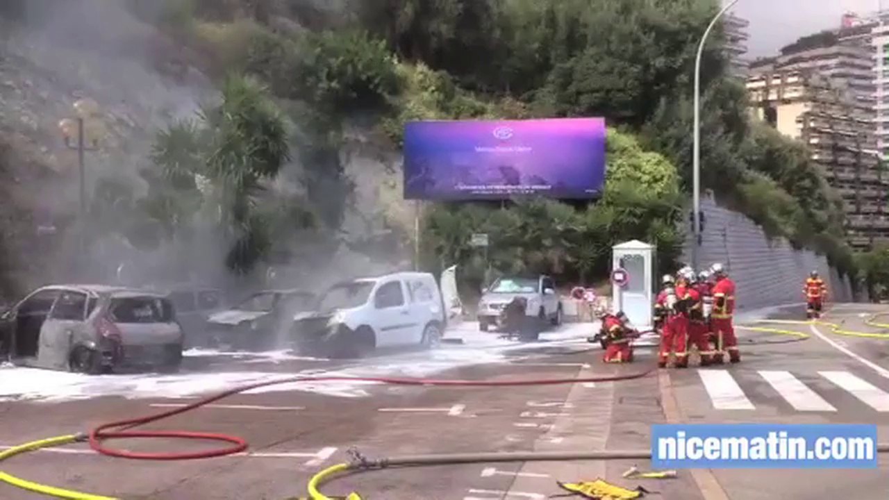 Une voiture explose à Monaco, quatre voitures détruites