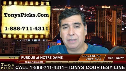 Notre Dame Fighting Irish vs. Purdue Boilermakers Pick Prediction NCAA College Football Odds Preview 9-13-2014