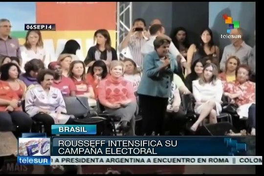 Dilma Rousseff intensifica su campaña a la reelección de Brasil