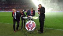 ITV Sport Pundits Get Soaked By A Sprinkler Before Switzerland v England