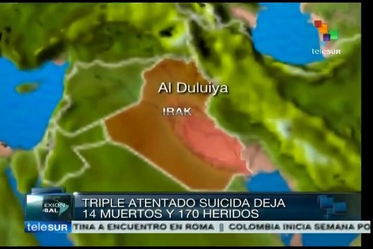 Atentados en Irak dejan 14 muertos y 170 heridos