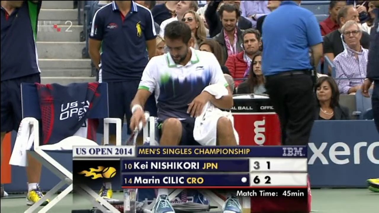 Čilić - Nishikori 6-3 6-3 6-3, (6-3 2-1), 08.09. HD