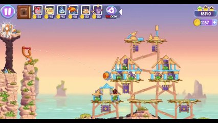 Angry Birds Stella Wall of Pigs Level 2 Episode 2 Walkthrough Beach Day ★★★