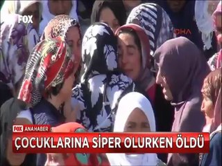Okul alışverine giden baba çatışmada çocuklarına siper oldu